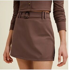 New Recess Pickleball Brown Tennis Skort Stretch Knit X-Large Tennis Preo